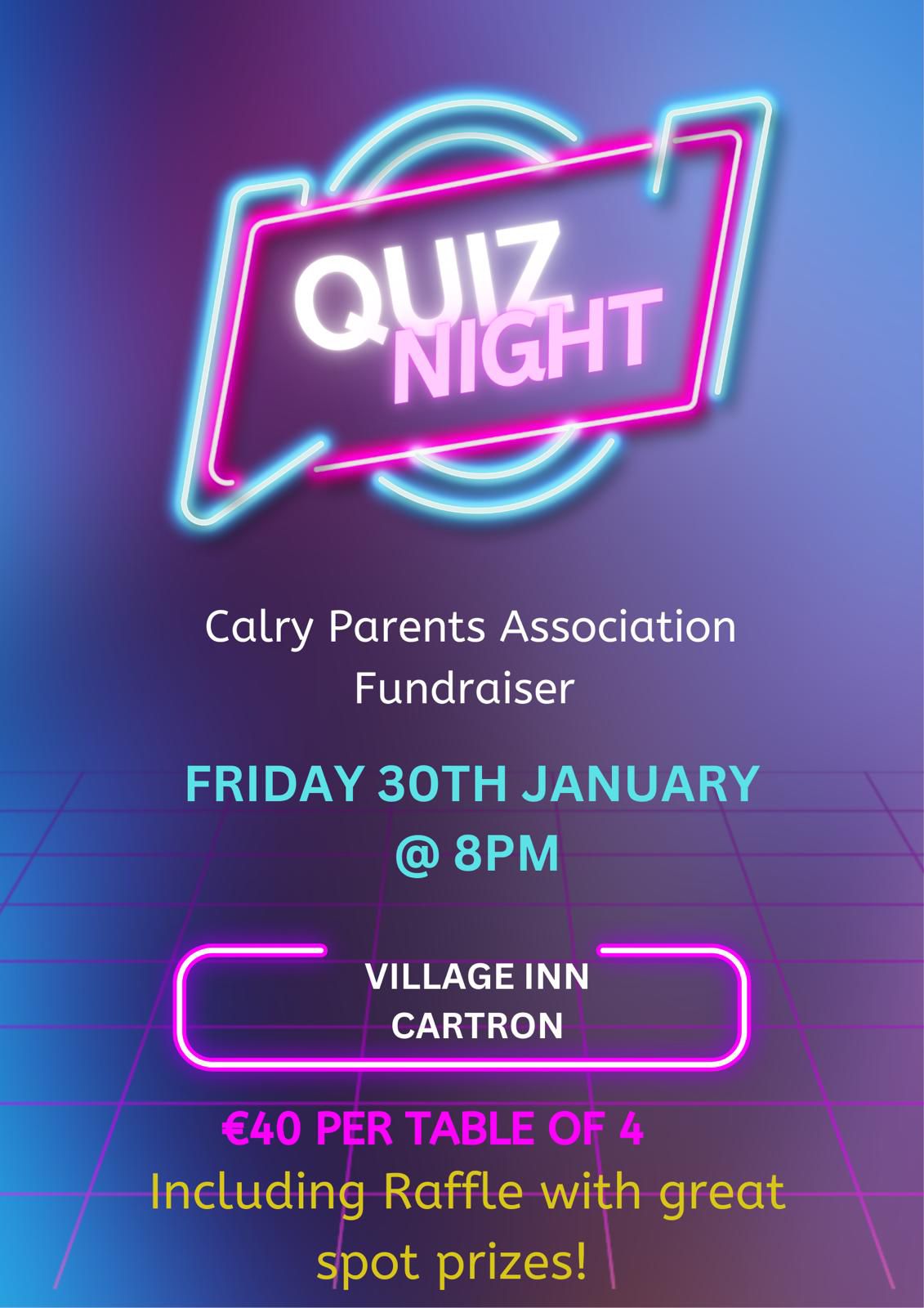 Parents Association Quiz Night 2026